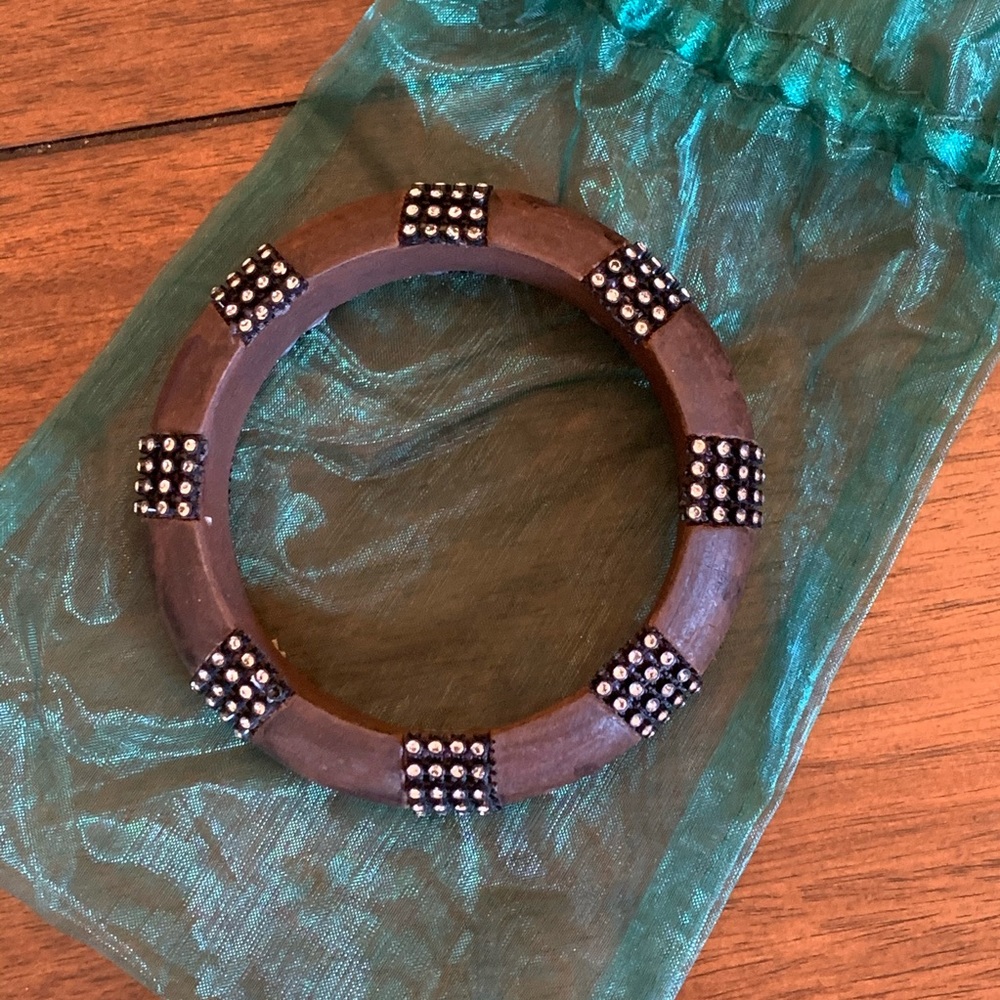 Imported Wooden Bangle with embellishments